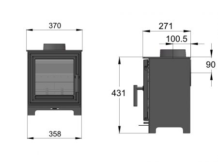 Woodford Pankhurst Small Wood Burning Stove - Image 5