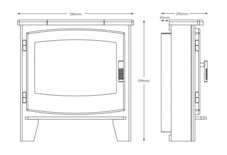 Be Modern Flare Beacon Large Inset Electric Stove - Image 4