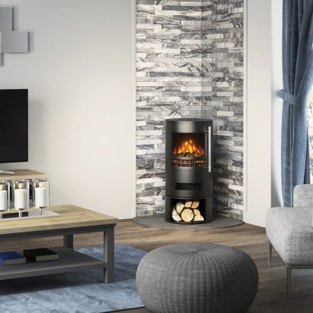 Be Modern Flare Tunstall Electric Stove with Logstore - Image 3