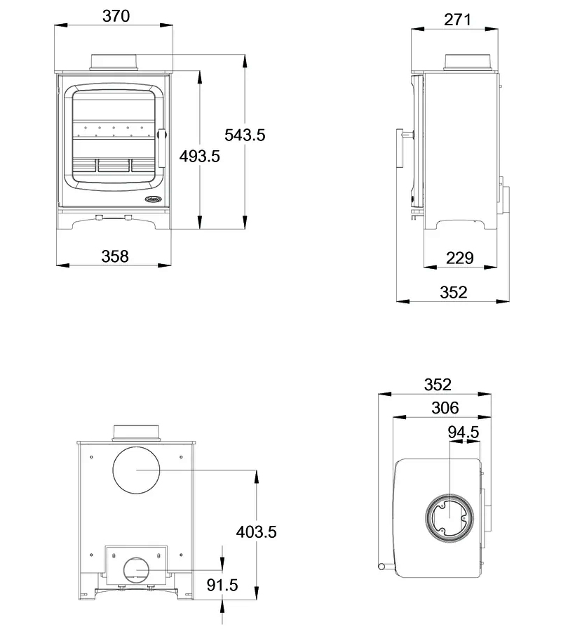 Atlantic Pearl 4 Multi Fuel Stove - Image 8