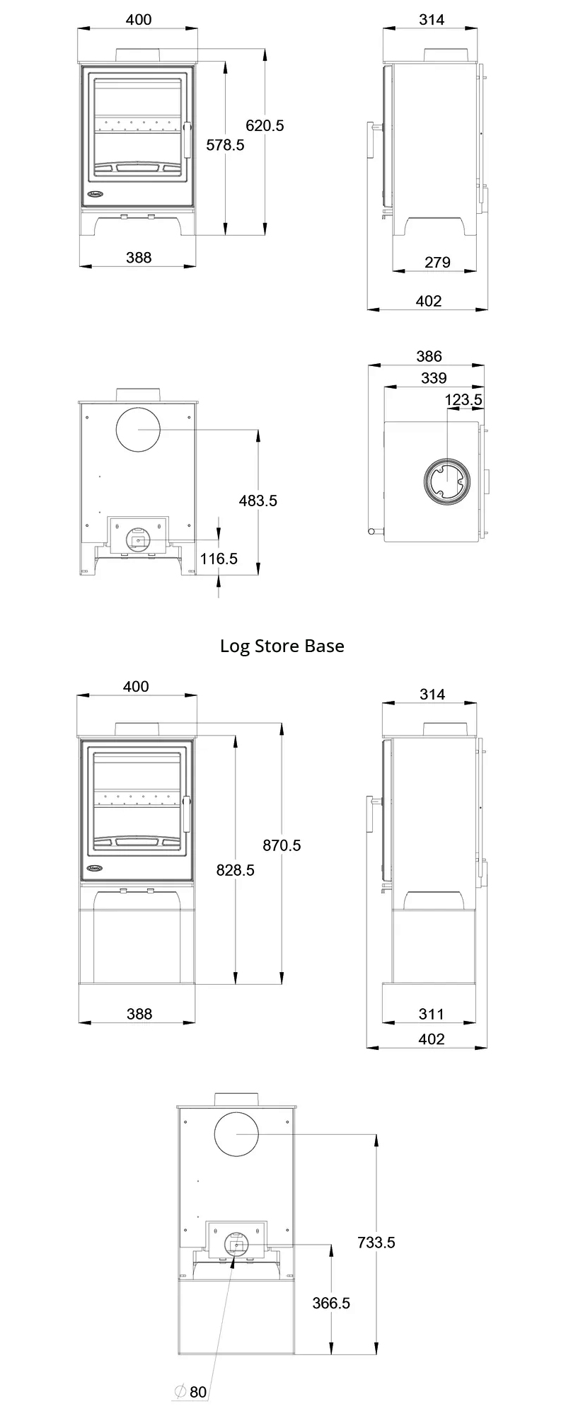 Atlantic Shore 5 Multi Fuel Stove - Image 10