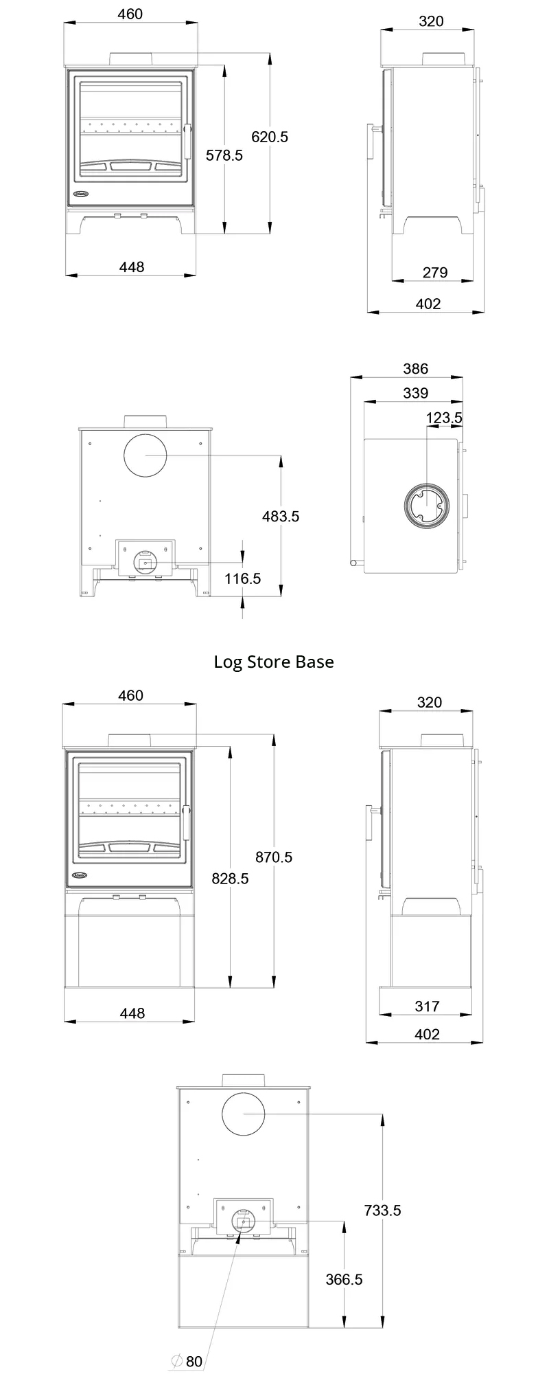 Atlantic Shore 7 Multi Fuel Stove - Image 8